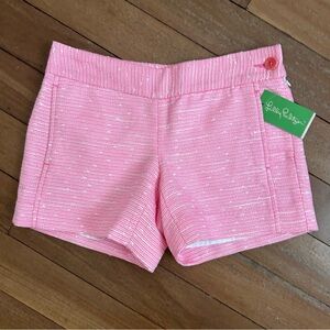 Lilly Pulitzer NWT Sloane Short Sparkle Pink Swirly Boucle